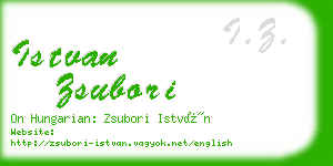 istvan zsubori business card